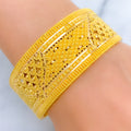 Radiant Textured Bangle 22k Gold 