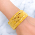 Radiant Textured Bangle 22k Gold 