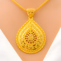 22k-gold-Classic Dangling Drop Pendant Set 