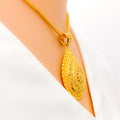 22k-gold-Classic Dangling Drop Pendant Set 