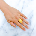 Elongated Bold Oval 22k Gold Ring