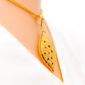 22k-gold-Colorful Classy Gold Pendant Set 