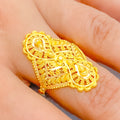 Dapper Twin Paisley 22k Gold Ring