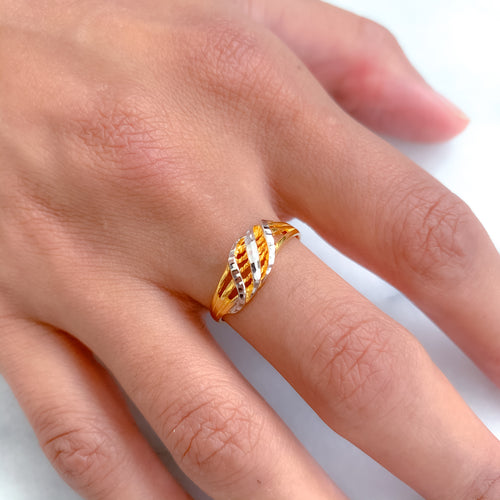 Contemporary Two Tone Ring
