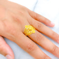 Dressy Unique Paisley 22k Gold Ring