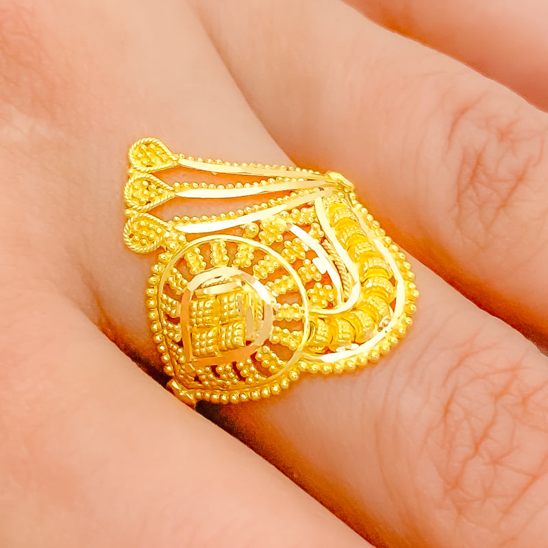 Magnificent Asymmetrical Gold 22k Ring