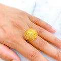 Upscale Open Dome 22k Gold Ring