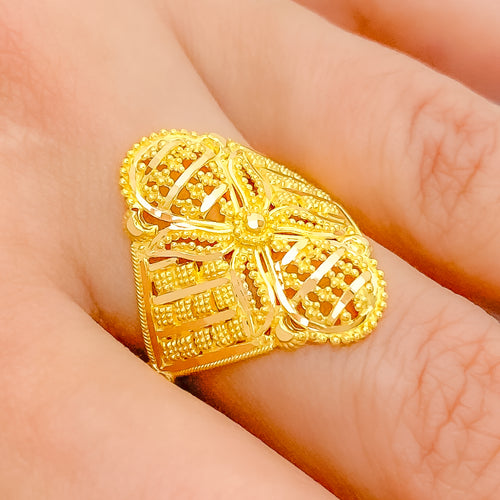 Gorgeous Fancy Jali 22k Gold Ring