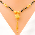 22k-gold-Ritzy Wavy Triple Orb Mangalsutra 