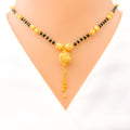 22k-gold-Ritzy Wavy Triple Orb Mangalsutra 