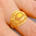 Decorative Spiral Accented Ring