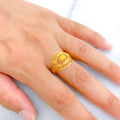 Decorative Spiral Accented Ring