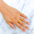 Dapper Leafy Gold 22k Gold Ring