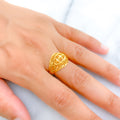 Dapper Leafy Gold 22k Gold Ring