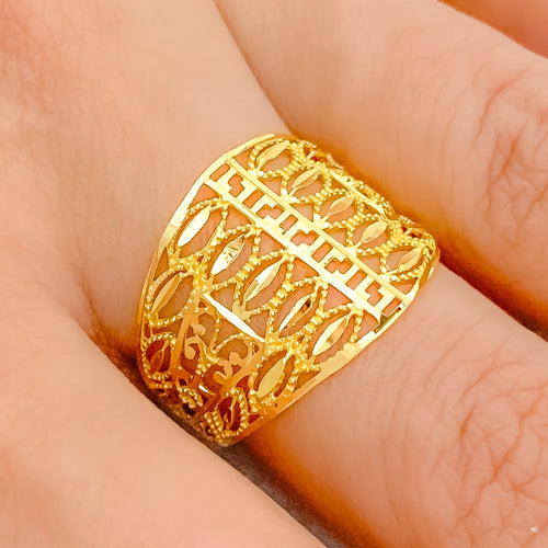 Gorgeous Wide Cutout Ring