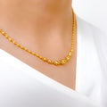 Sophisticated Reflective 22k Gold Necklace Set