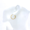 Two-Tone Spiral Bead 22k Gold Earrings