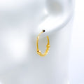Glossy Bead 22k Gold Earrings