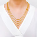 Royal Radiant Layered 22k Gold Long Set