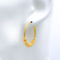 Upscale Reflective Bali 22k Gold Earrings