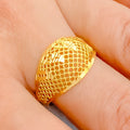 Contemporary Netted Flame Ring