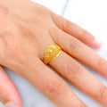 Contemporary Netted Flame Ring