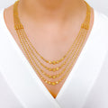 Royal Radiant Layered 22k Gold Long Set