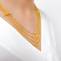 Royal Radiant Layered 22k Gold Long Set