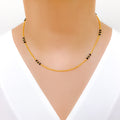 Elegant Black Accented Chain Necklace