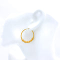 Upscale Reflective Bali 22k Gold Earrings