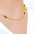 Elegant Black Accented Chain Necklace