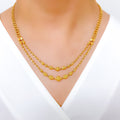 Chic Textured Bead 22k Gold Necklace Set