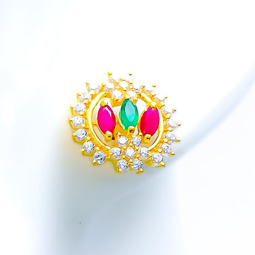 22k-gold-Vibrant Marquise CZ Tops 