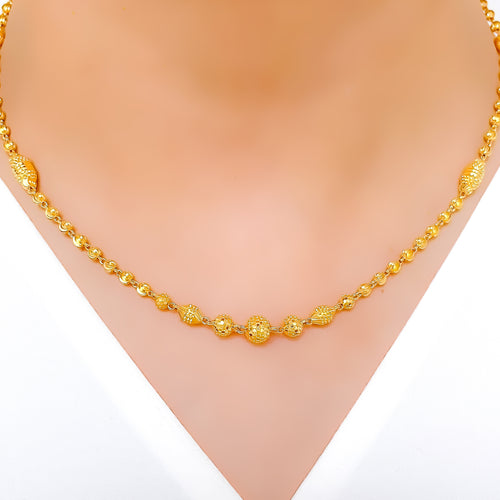 Posh Disco Ball 22k Gold Necklace Set