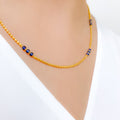 Regalia Blue Accented Chain Necklace