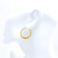 Chic High Finish Hoop 22k Gold Earrings