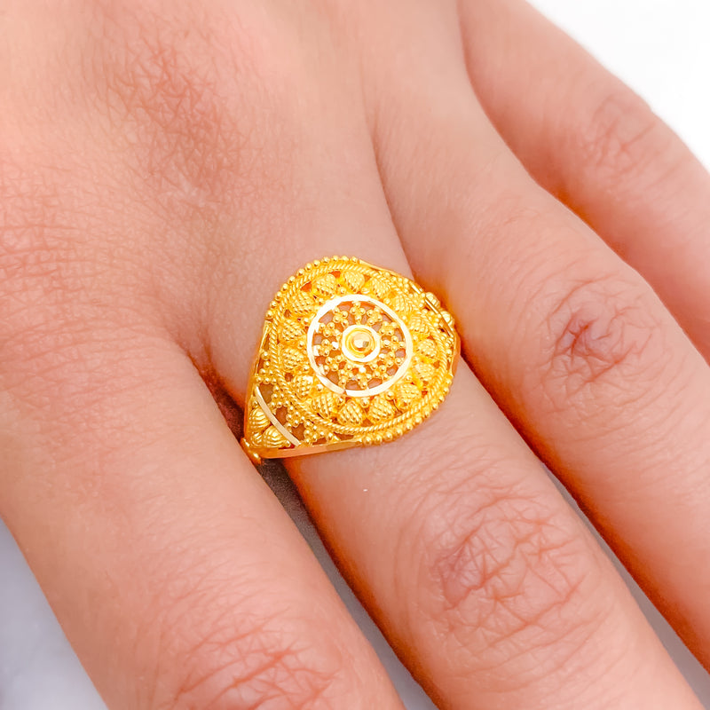 Circle Of Hearts Gold Ring