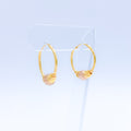 Rose Gold Accented Bali 22k Gold Earrings