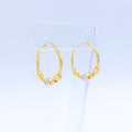 Modern Two-Tone Bali 22k Gold Earrings