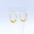 Chic High Finish Hoop 22k Gold Earrings