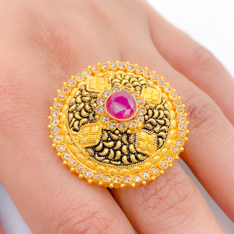 Opulent Regal 22k Gold Ring