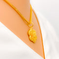 22k-gold-Dazzling Filigree Flower Pendant 