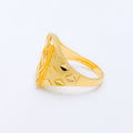 Unique Diamond Design Men's 22k Gold Ring