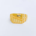 Grand Sand Finish Men's 22k Gold Ring