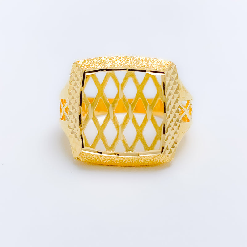 Exclusive Jali Style Men's 22k Gold Ring