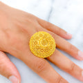 gold-intricate-elevated-disk-statement-ring