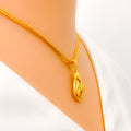 22k-gold-Elegant Twin Heart Pendant 