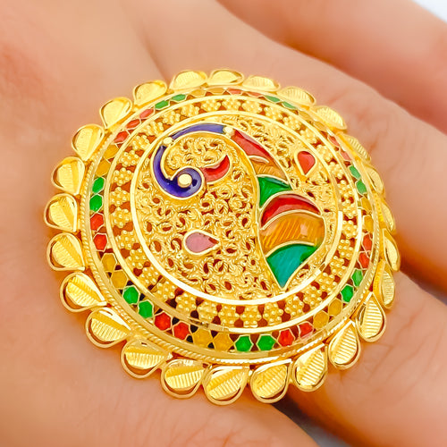 gold-grand-multi-color-peacock-statement-ring