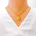 22k-gold-Upscale Extravagant Coin Pendant 