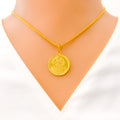 22k-gold-Upscale Extravagant Coin Pendant 